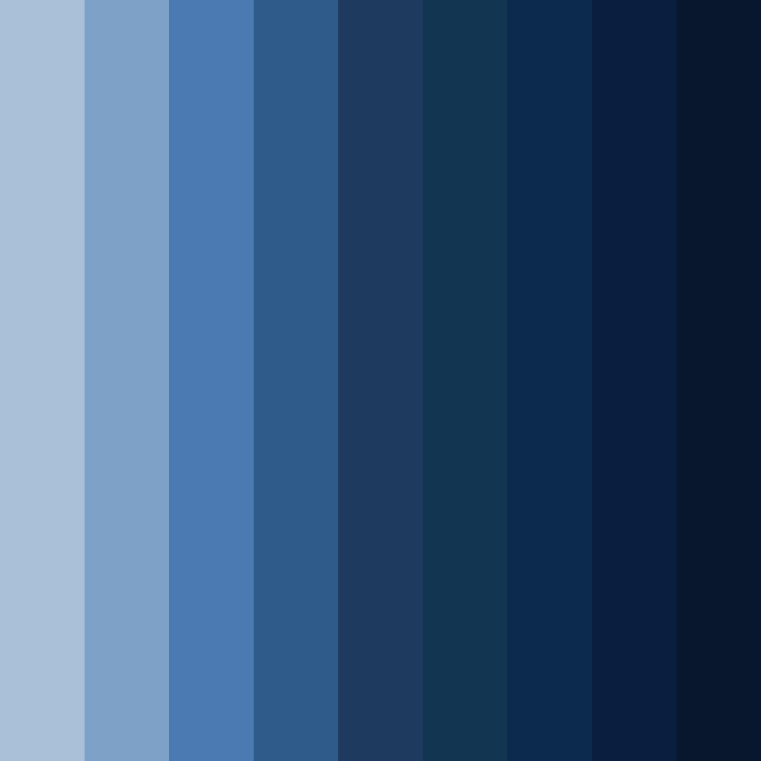 Download midnight ocean depths color palette PNG image (square)
