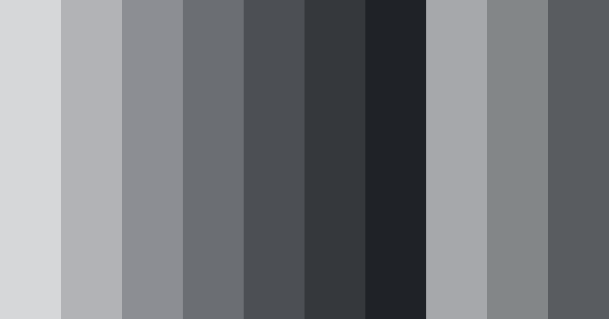 Download shades of ash grey color palette PNG image (landscape)
