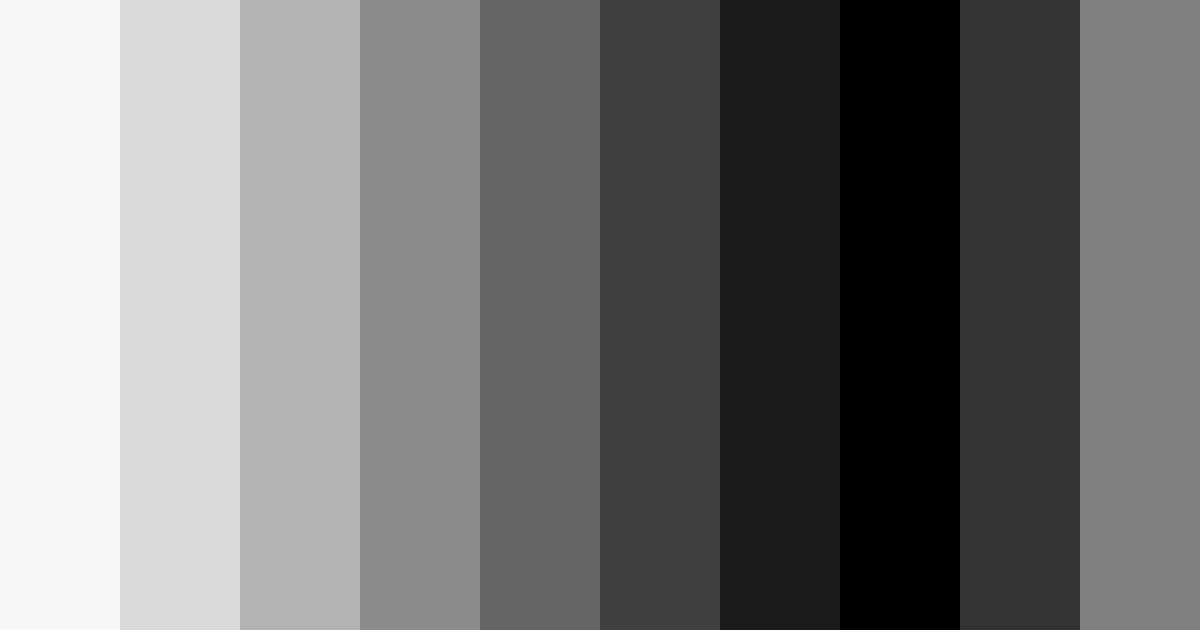 Download shades of black color palette PNG image (landscape)