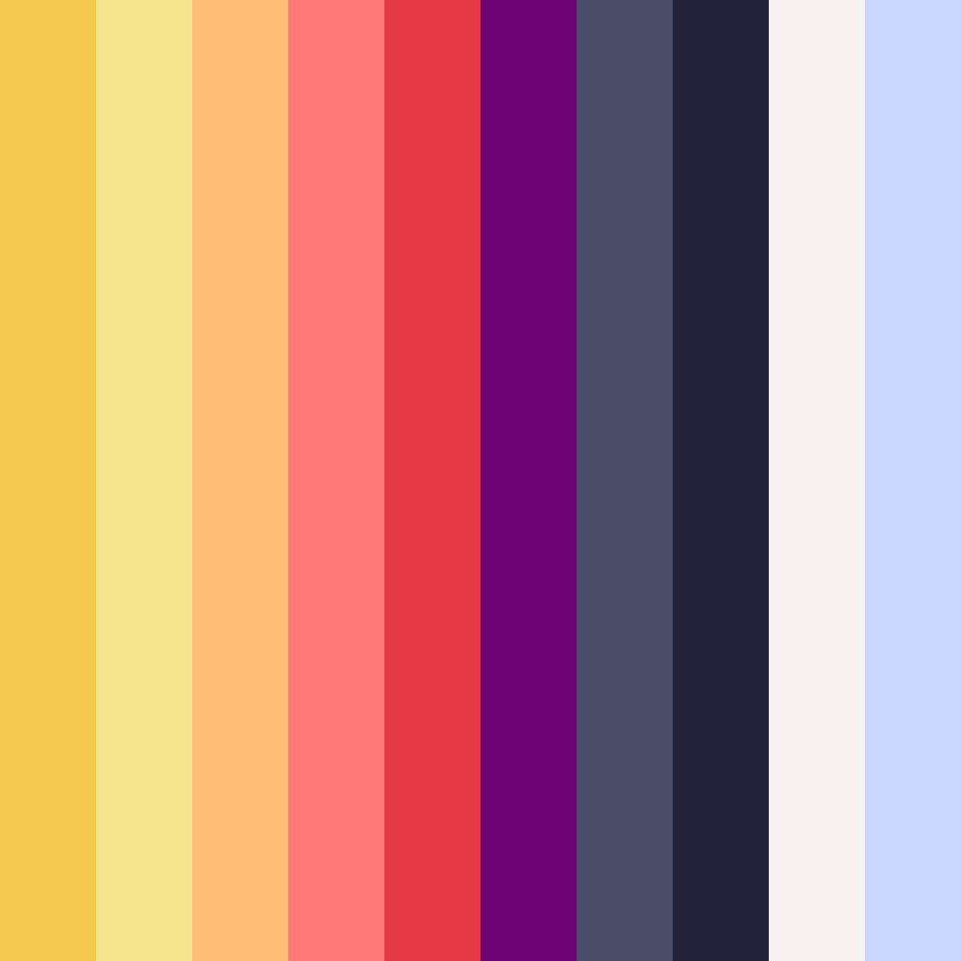 Download sunset reverie color palette PNG image (square)