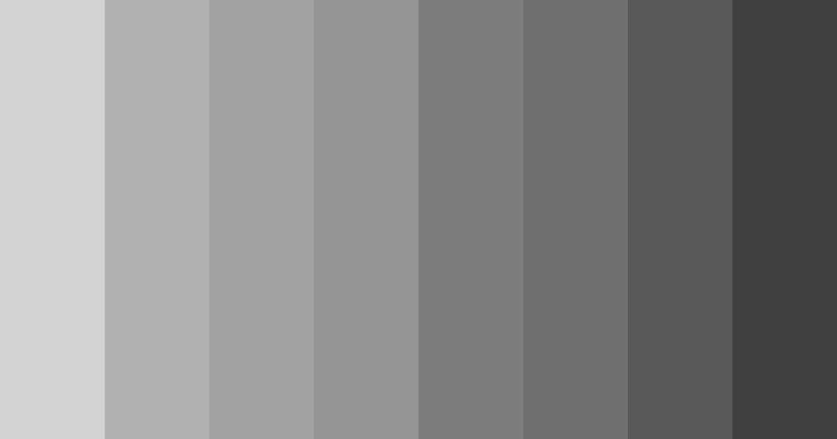 Download light gray shades color palette PNG image (landscape)
