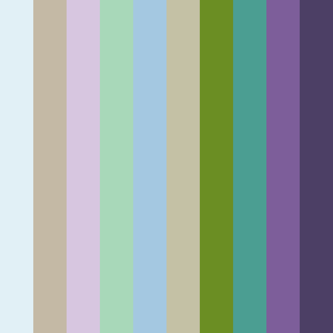Download shades of blue and green color palette PNG image (square)