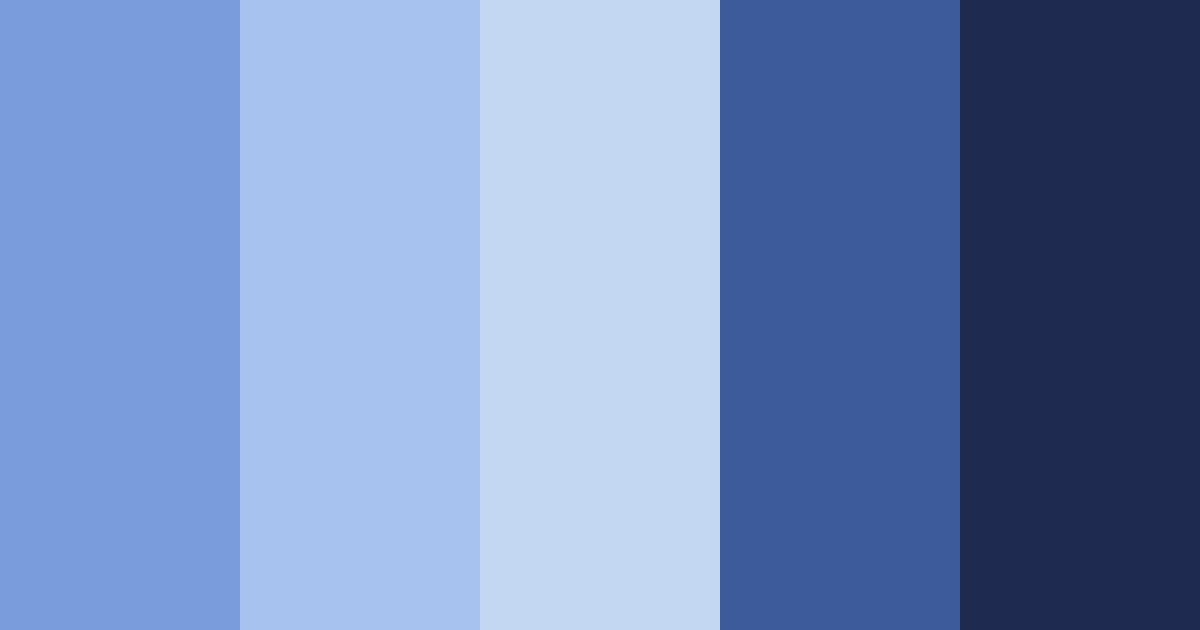 Download blue shades color palette PNG image (landscape)