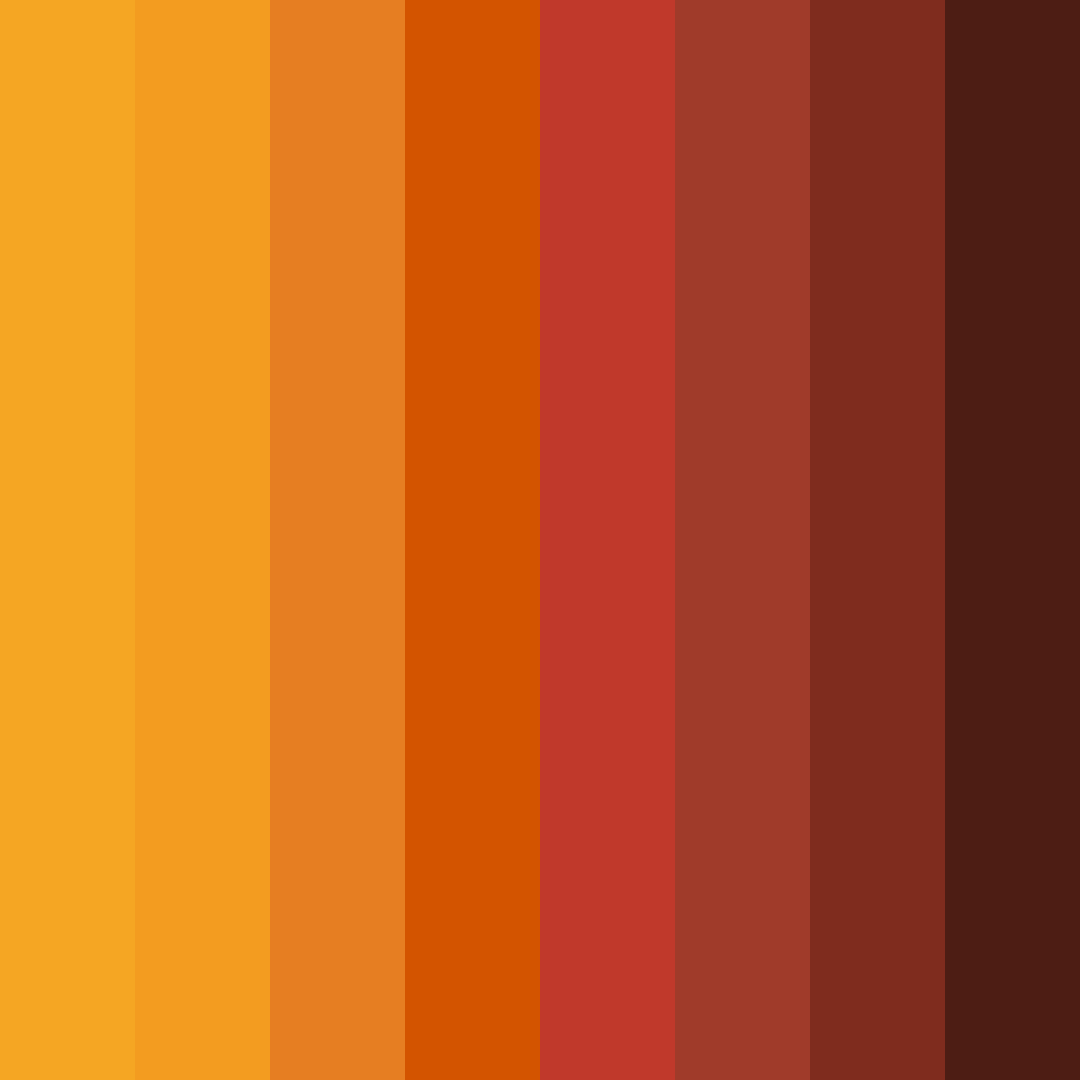 Download dark orange delight color palette PNG image (square)