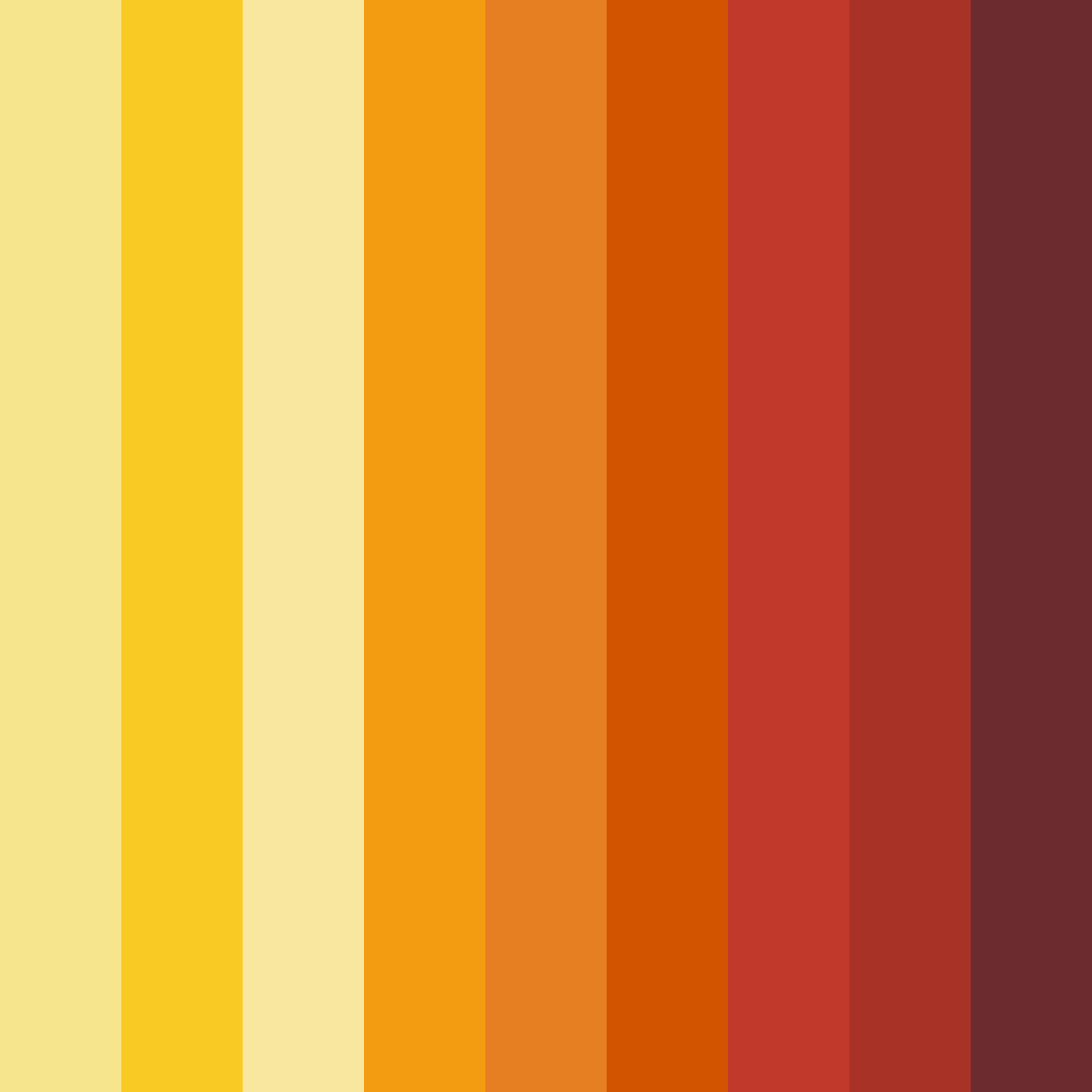 Download orange sunrise color palette PNG image (square)
