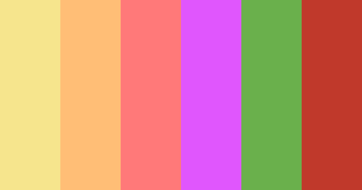 Download vibrant harmony color palette PNG image (landscape)