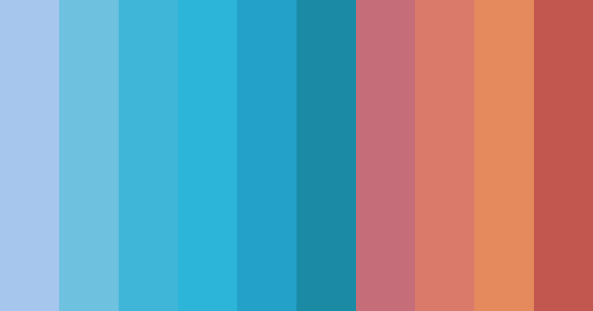 Download blue to red harmony color palette PNG image (landscape)