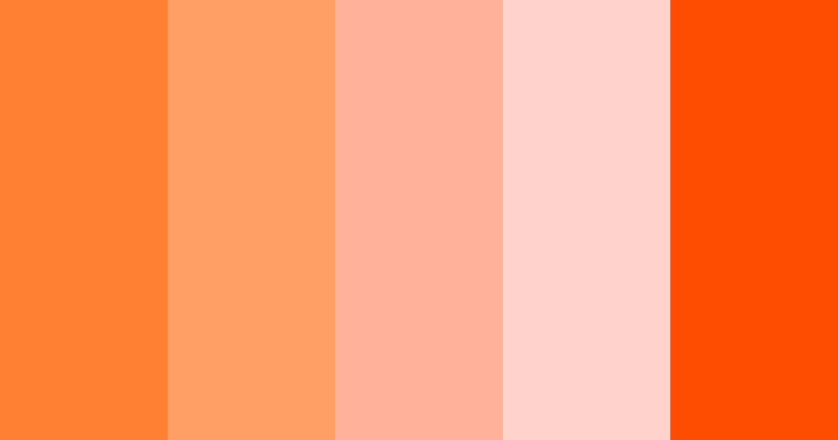 Download bright orange color palette PNG image (landscape)