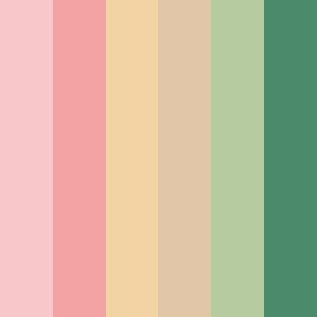 Download sage coral gold color palette PNG image (square)
