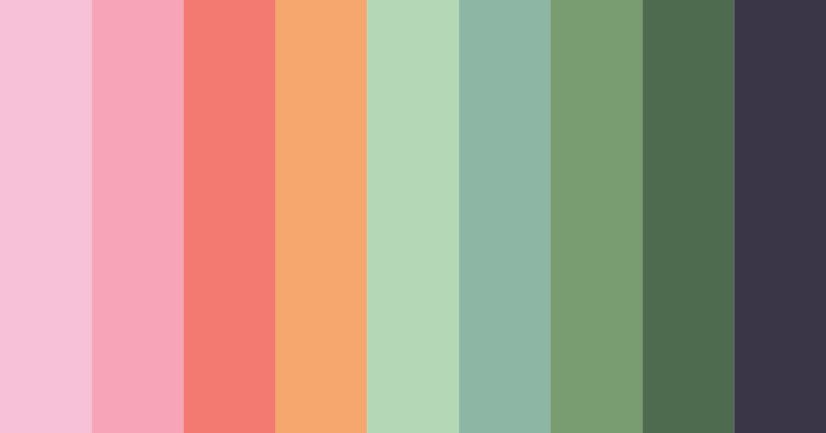 Download blush garden harmony color palette PNG image (landscape)