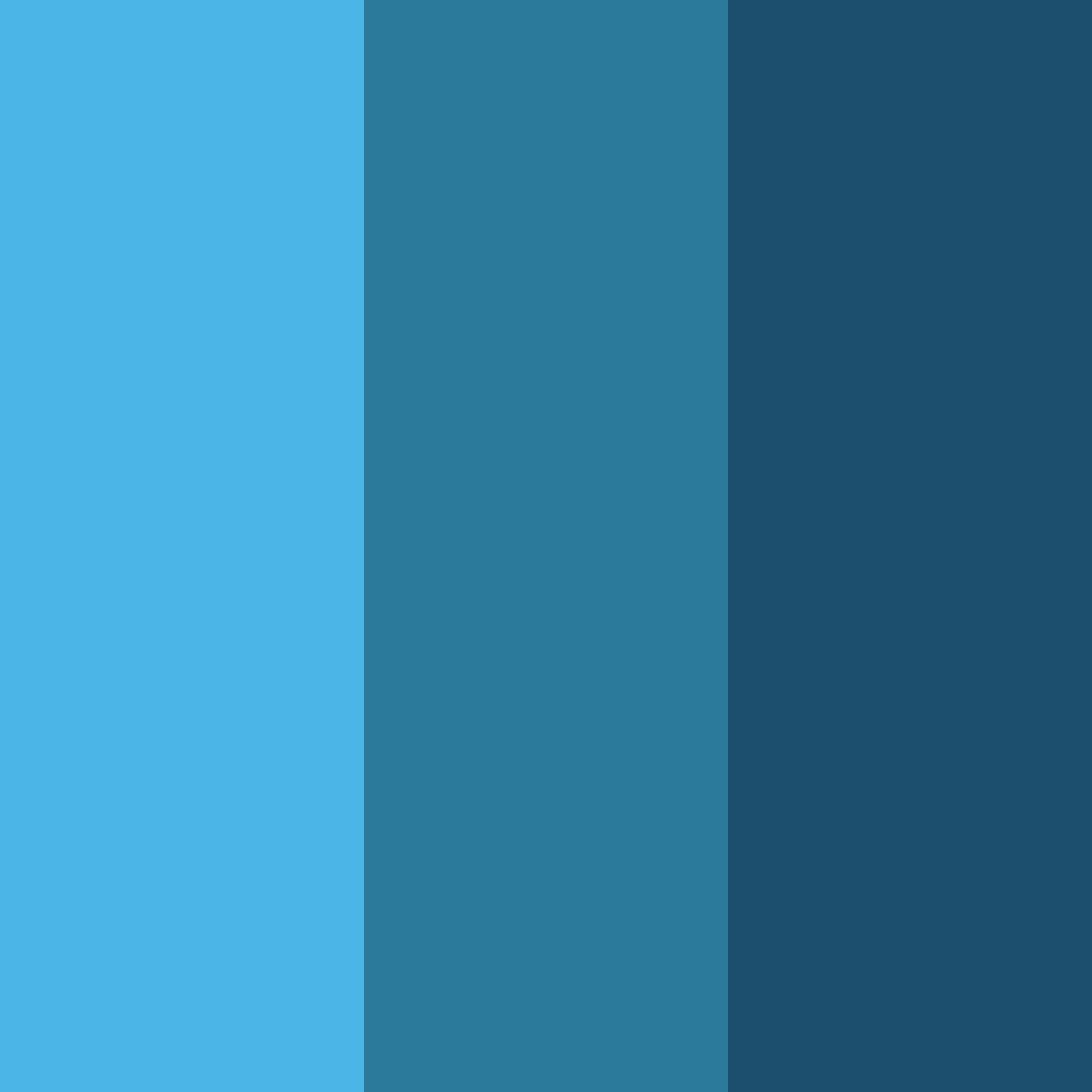 Download blue shades color palette PNG image (square)