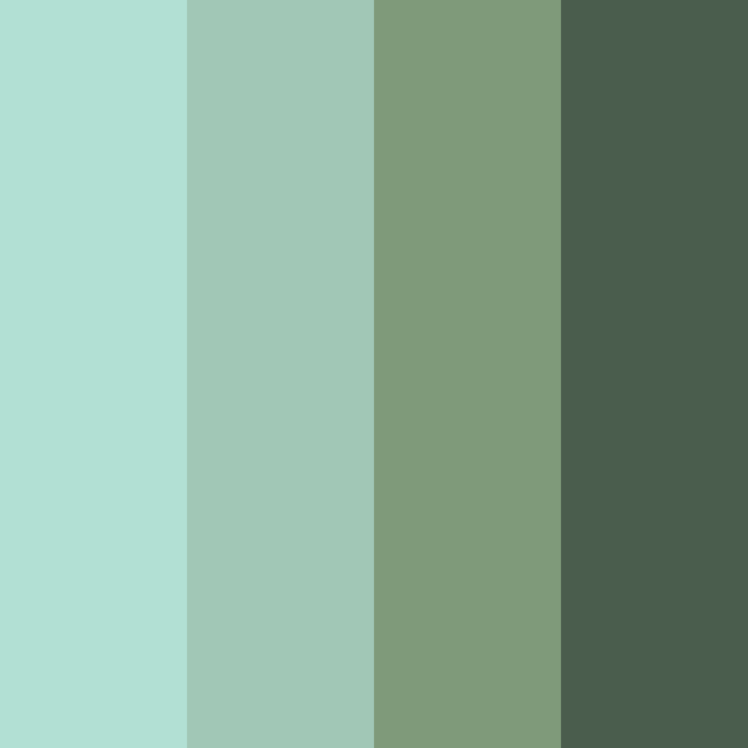 Download mint serenity color palette PNG image (square)