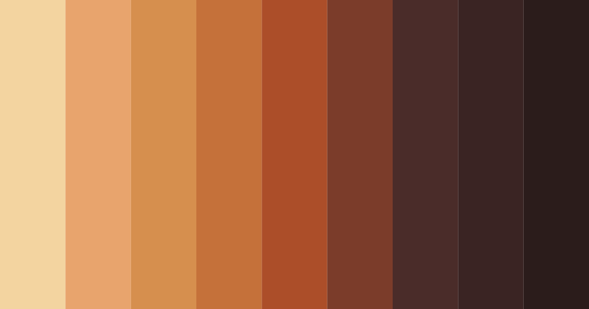 Download warm autumn brown color palette PNG image (landscape)