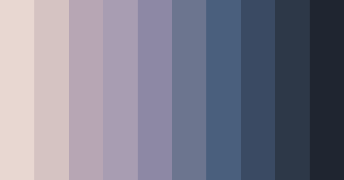 Download muted blue dream color palette PNG image (landscape)
