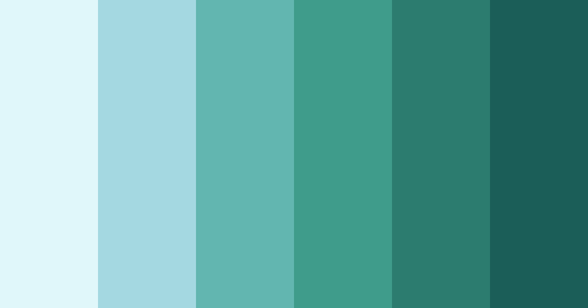 Download aqua blossom color palette PNG image (landscape)