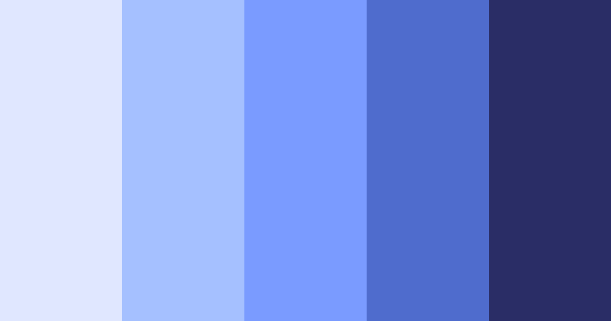 Download shades of indigo color palette PNG image (landscape)