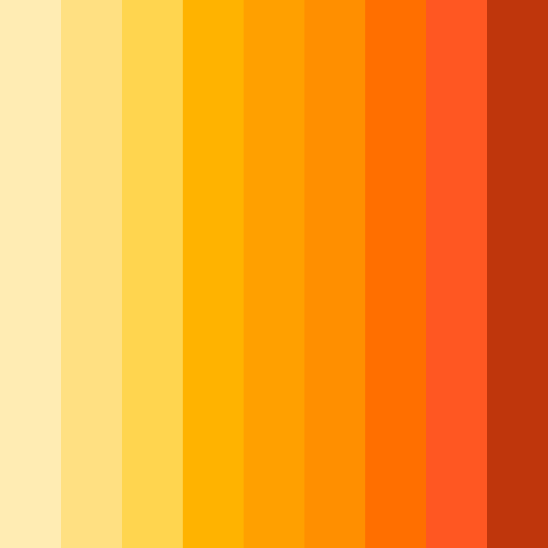 Download citrus sunset color palette PNG image (square)