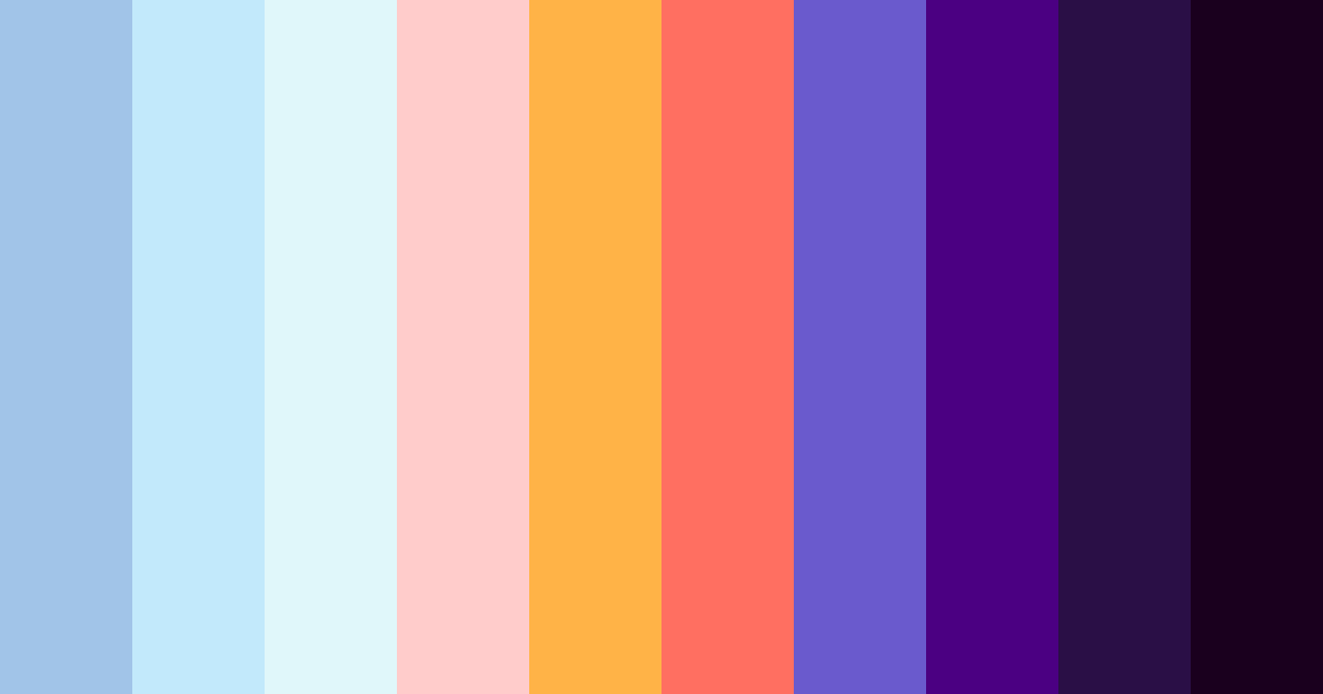 Download celestial blue color palette PNG image (landscape)