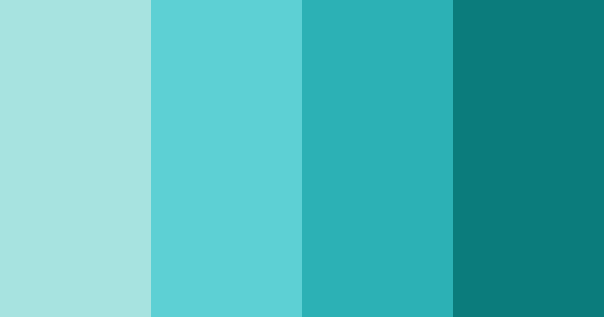 Download tropical teal escape color palette PNG image (landscape)