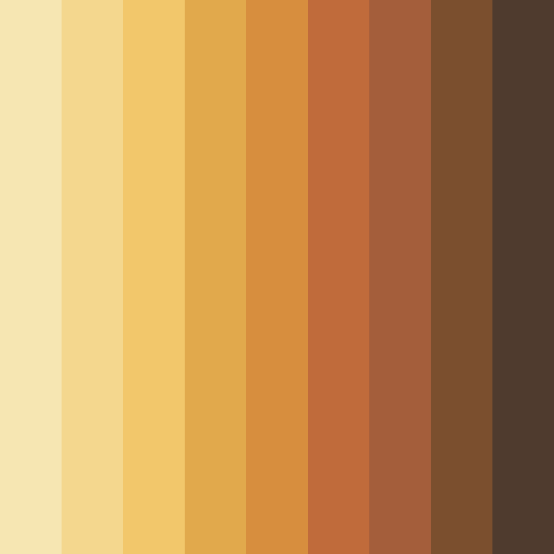 Download brown sunset color palette PNG image (square)