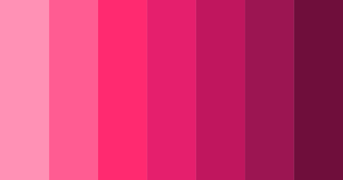 Download bright hot pink color palette PNG image (landscape)