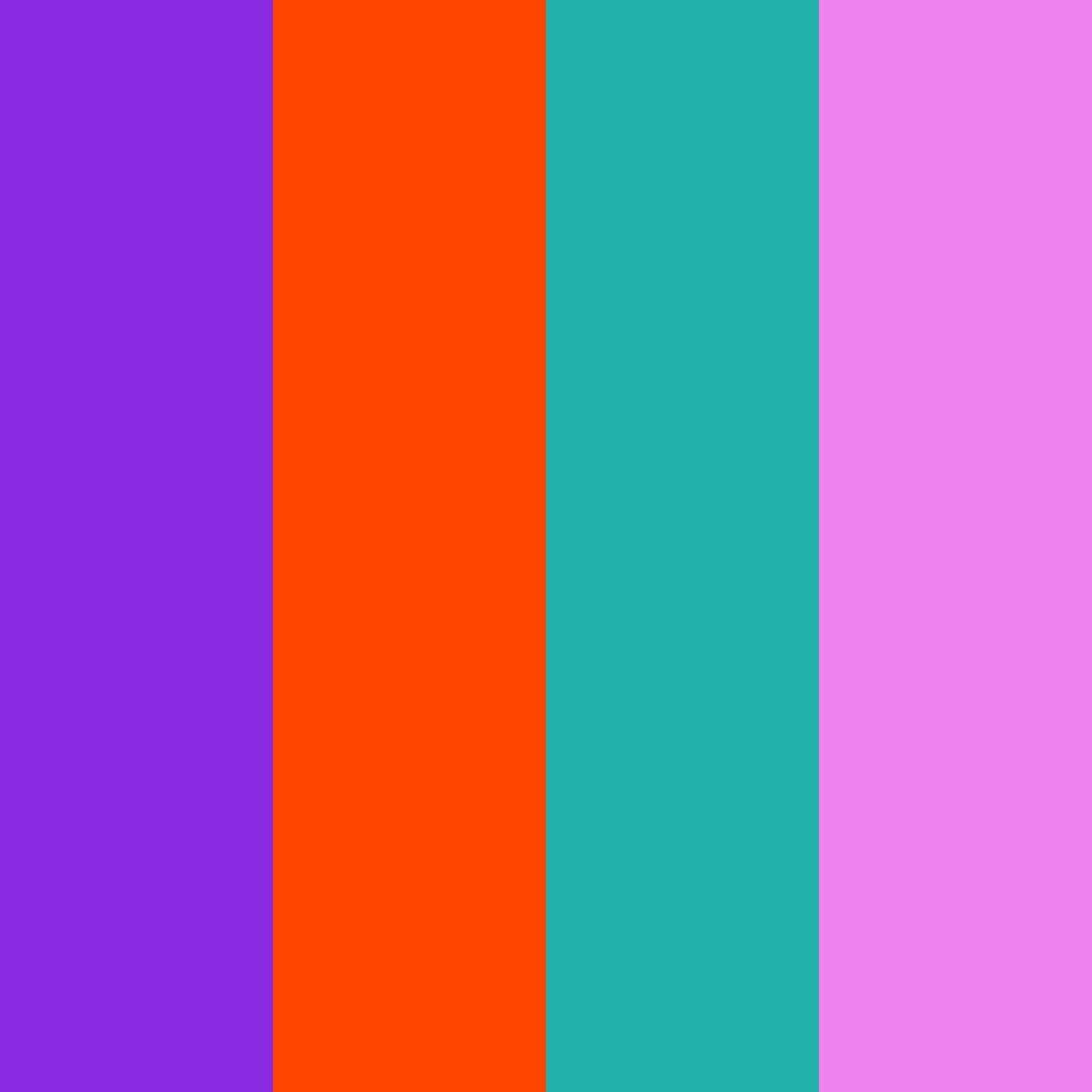 Download vibrant royal spectrum color palette PNG image (square)