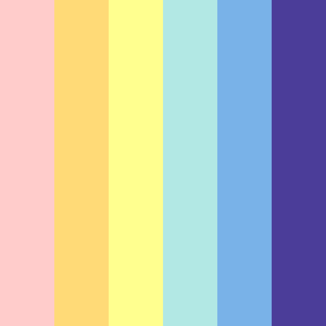 Download dreamy spectrum color palette PNG image (square)