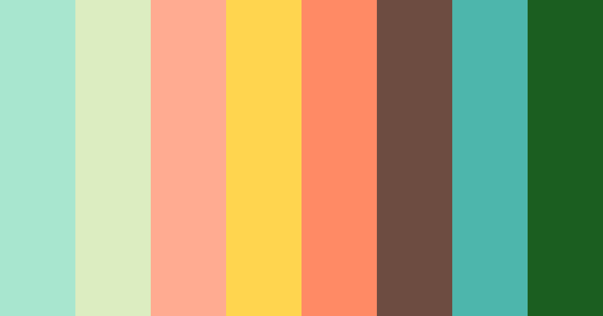 Download verdant harmony color palette PNG image (landscape)