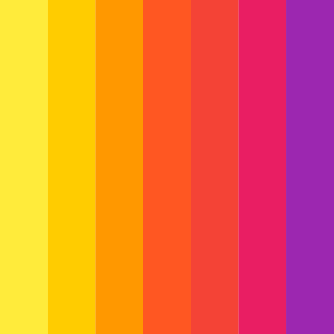 Download vibrant sunset color palette PNG image (square)