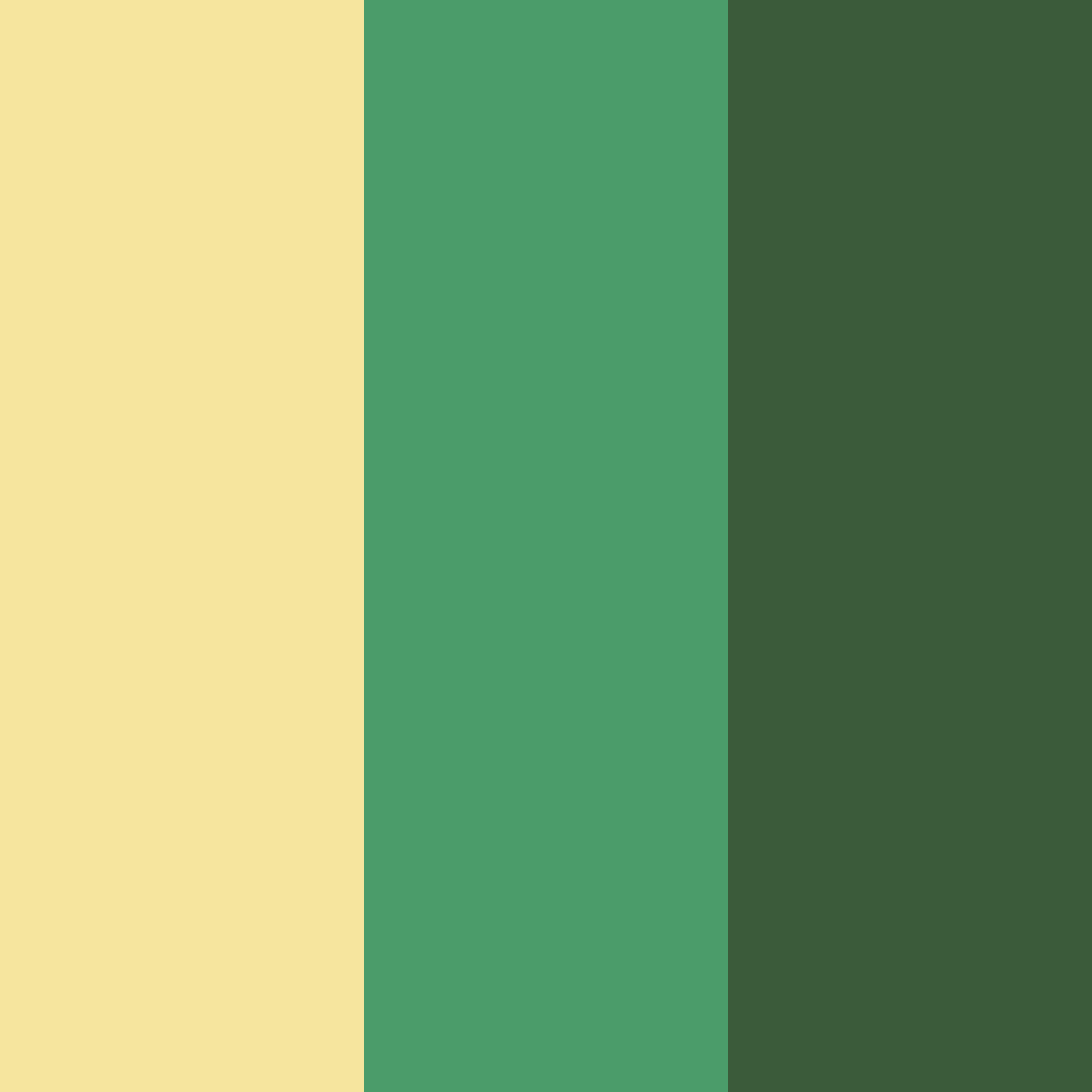 Download soft gold and deep green color palette PNG image (square)