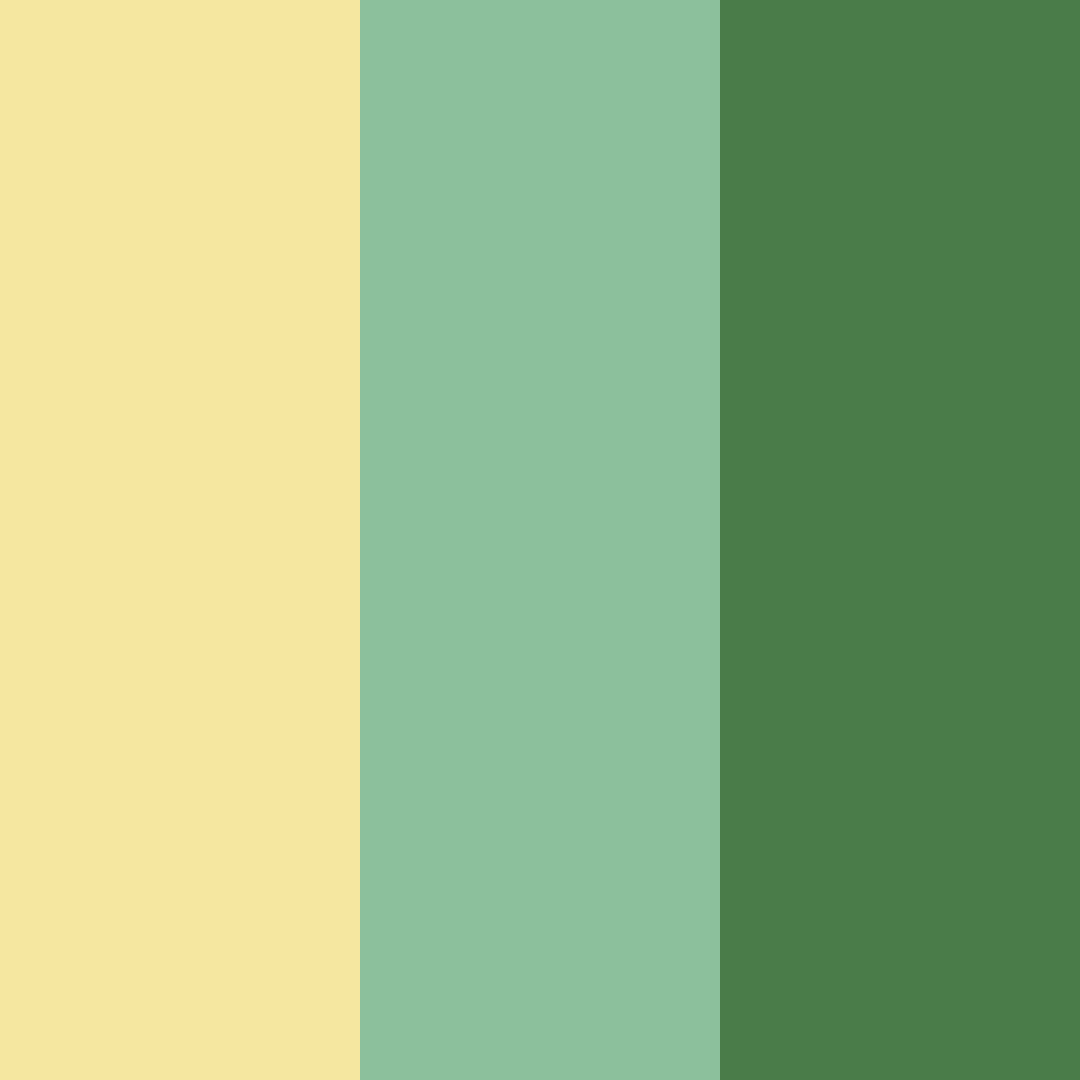 Download soft gold and deep green color palette PNG image (square)