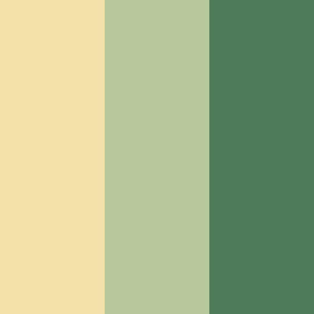 Download soft gold and deep green color palette PNG image (square)