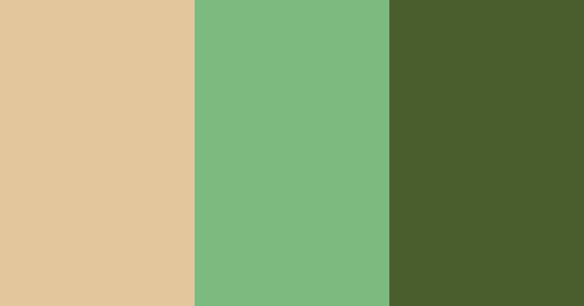 Download golden green shades color palette PNG image (landscape)