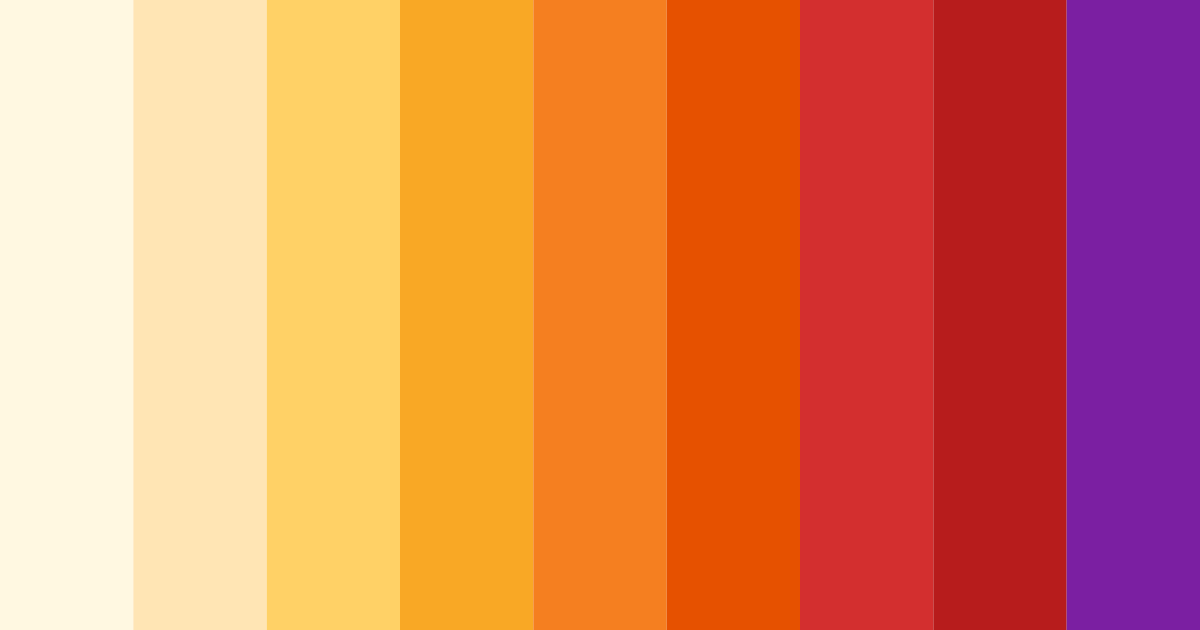 Download citrus sunset harmony color palette PNG image (landscape)