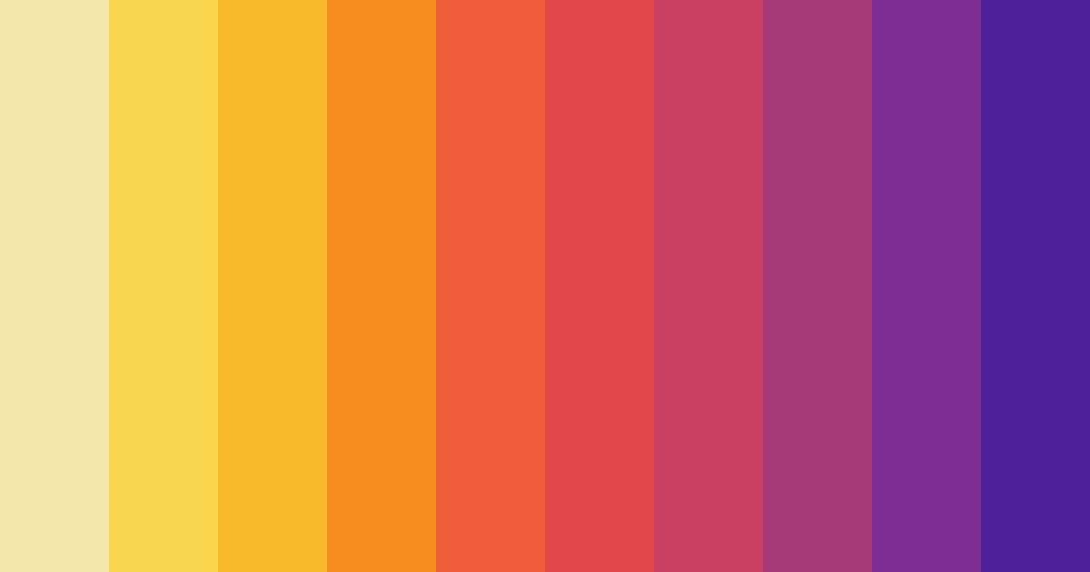 Download vibrant orange color palette PNG image (landscape)