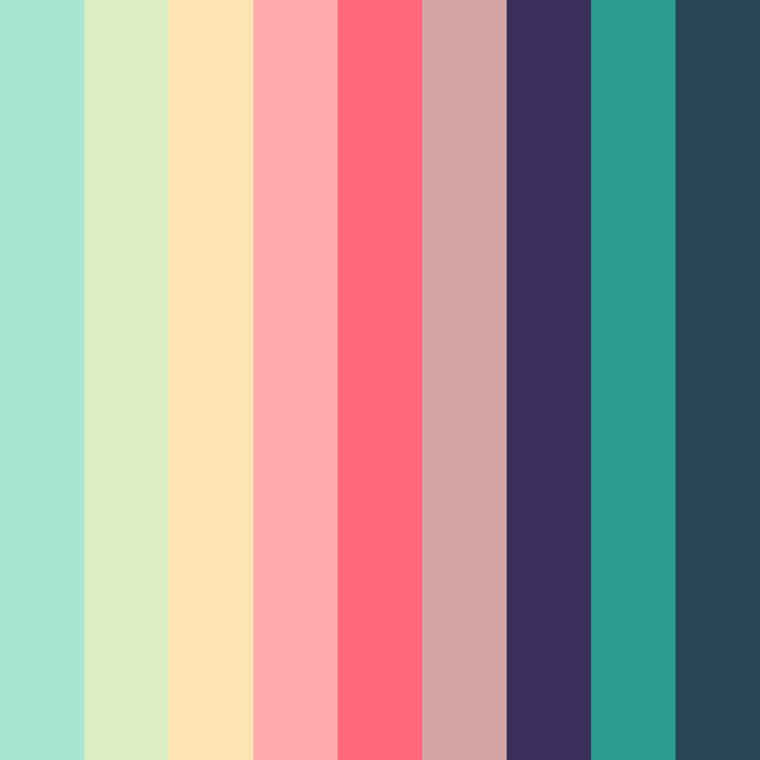 Download oceanic serenity color palette PNG image (square)