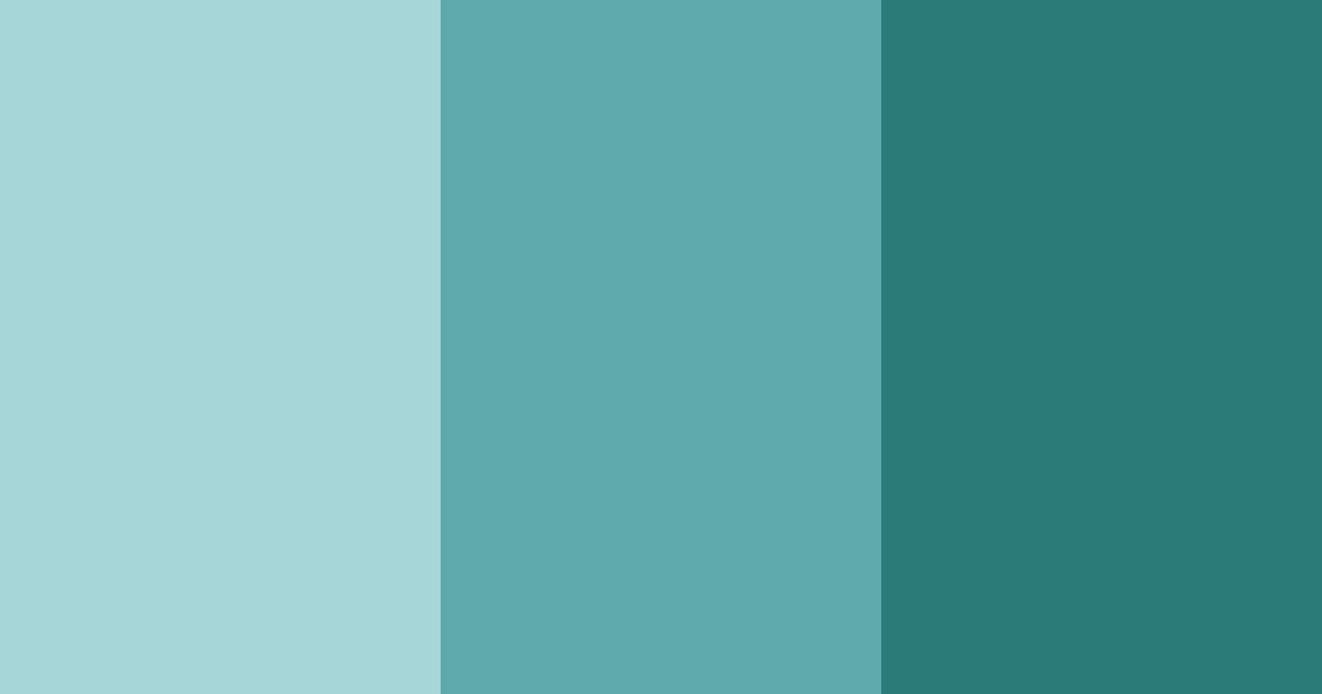 Download teal shades color palette PNG image (landscape)