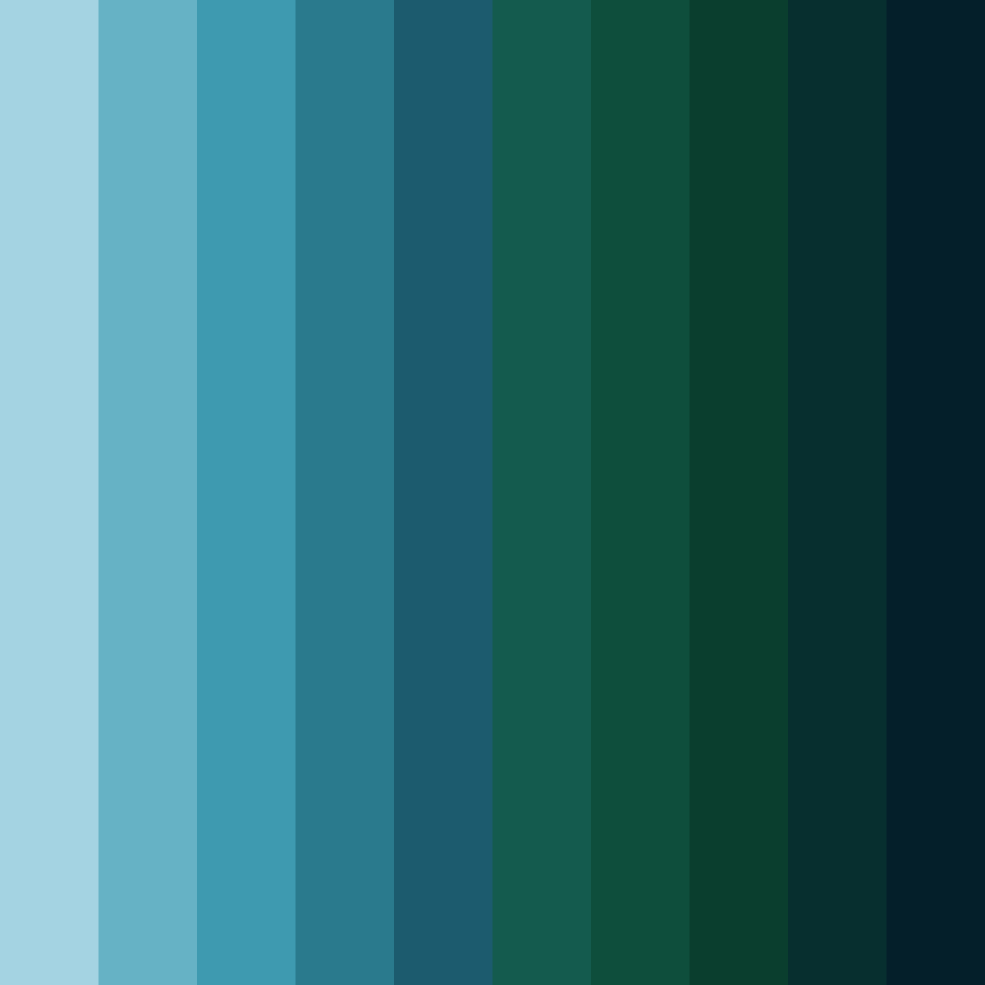 Download teal green color palette PNG image (square)