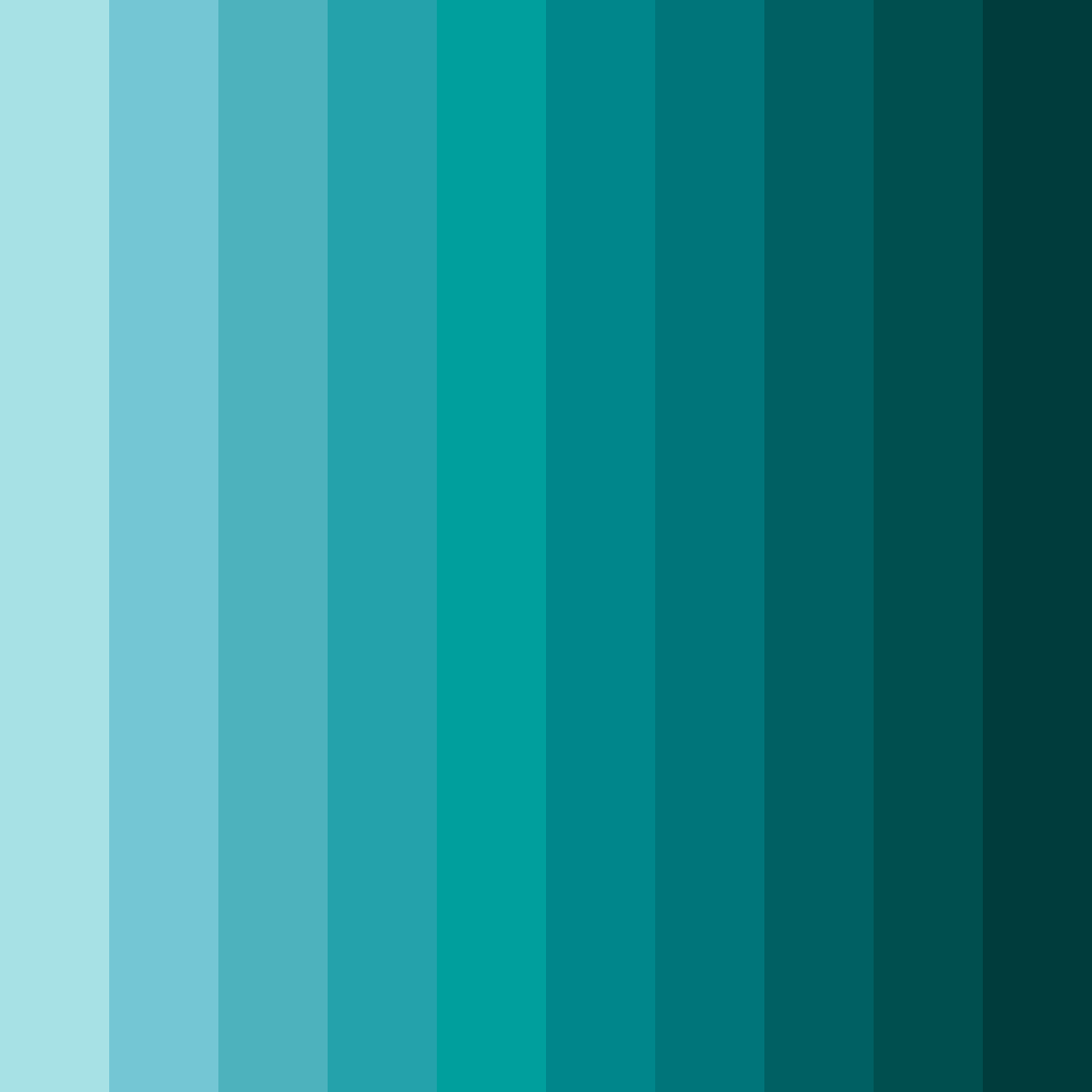 Download tropical teal dream color palette PNG image (square)