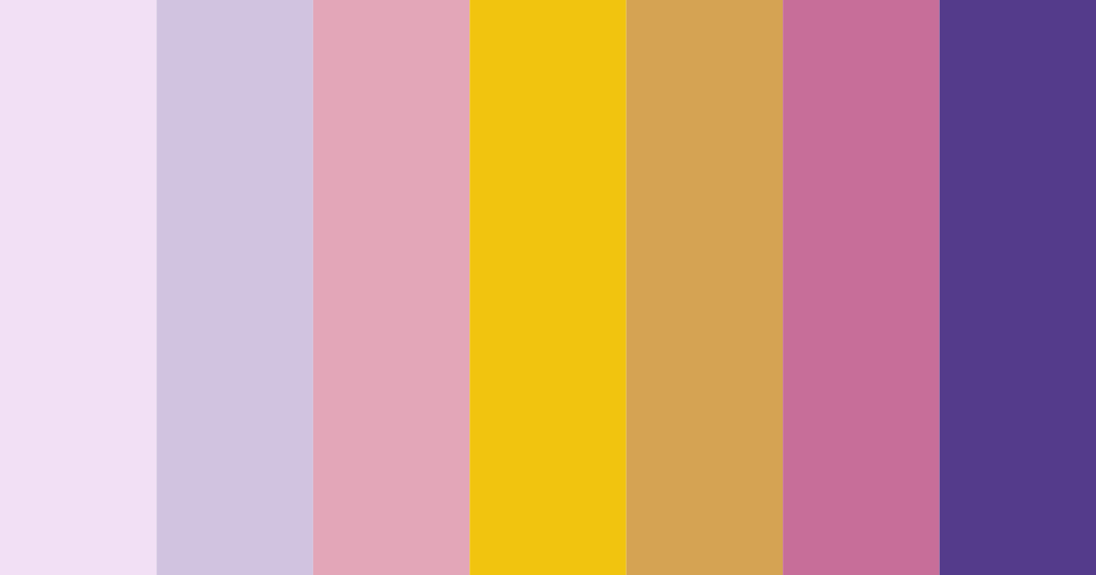 Download whimsical blossom color palette PNG image (landscape)