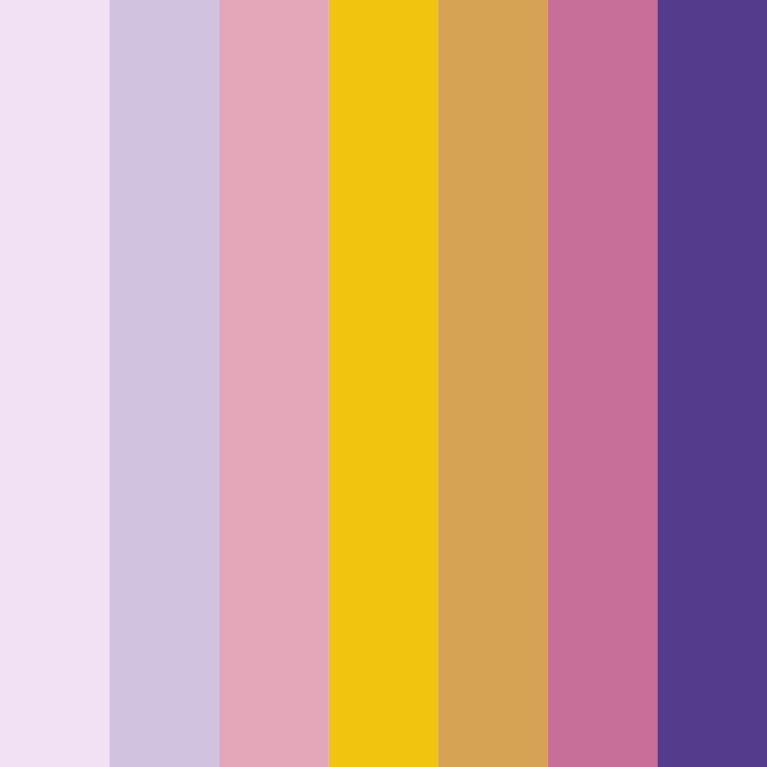 Download whimsical blossom color palette PNG image (square)
