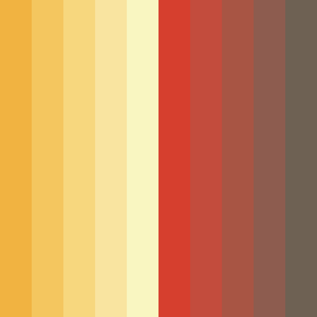 Download golden dusk color palette PNG image (square)