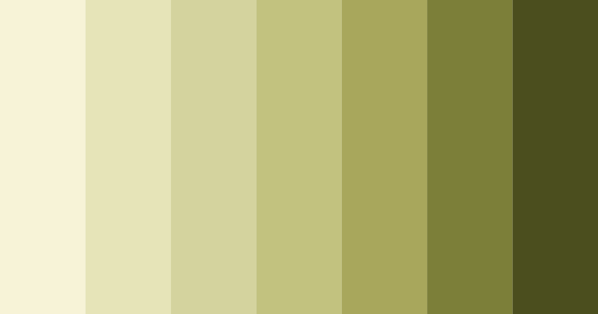 Download olive shades color palette PNG image (landscape)