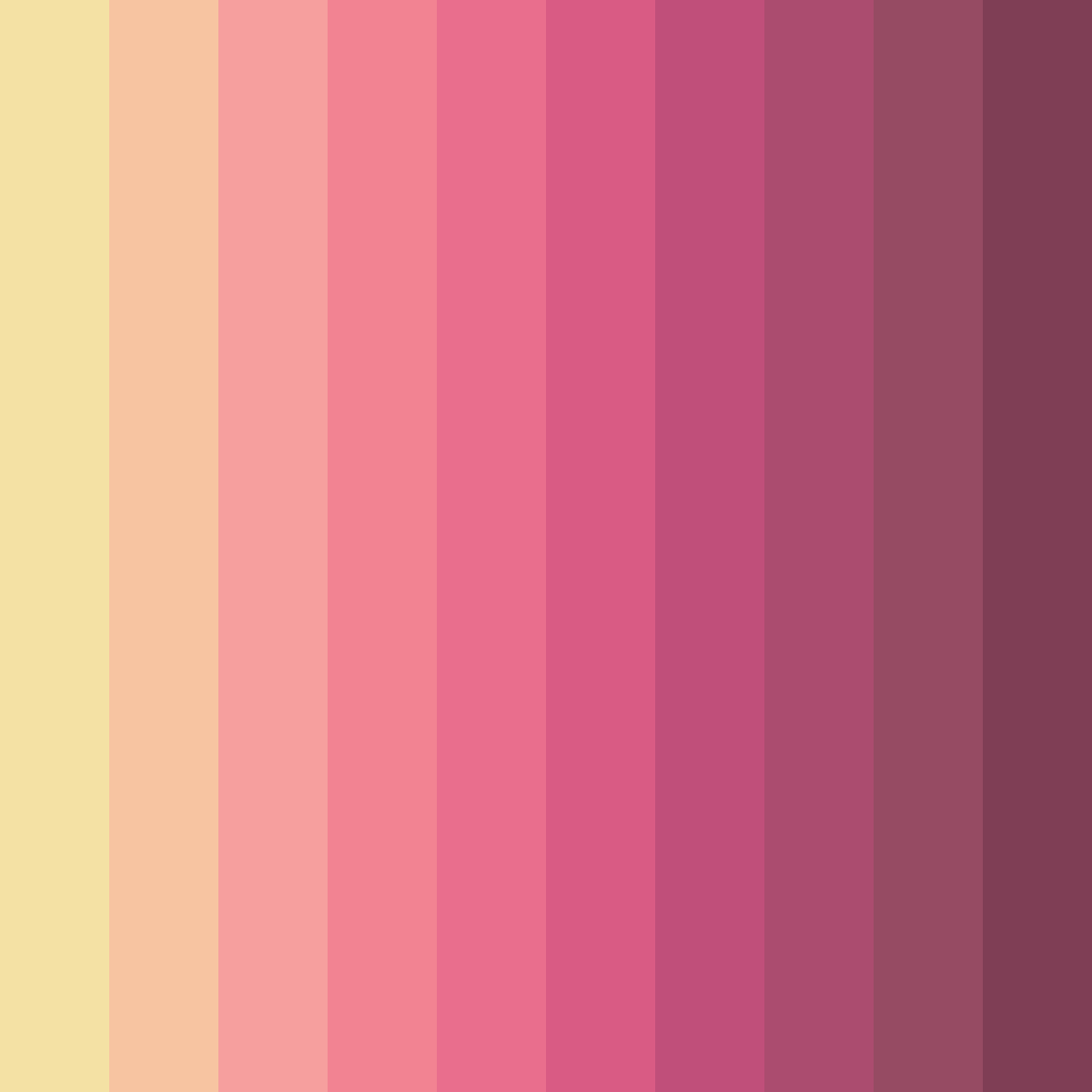 Download blushing sunset color palette PNG image (square)