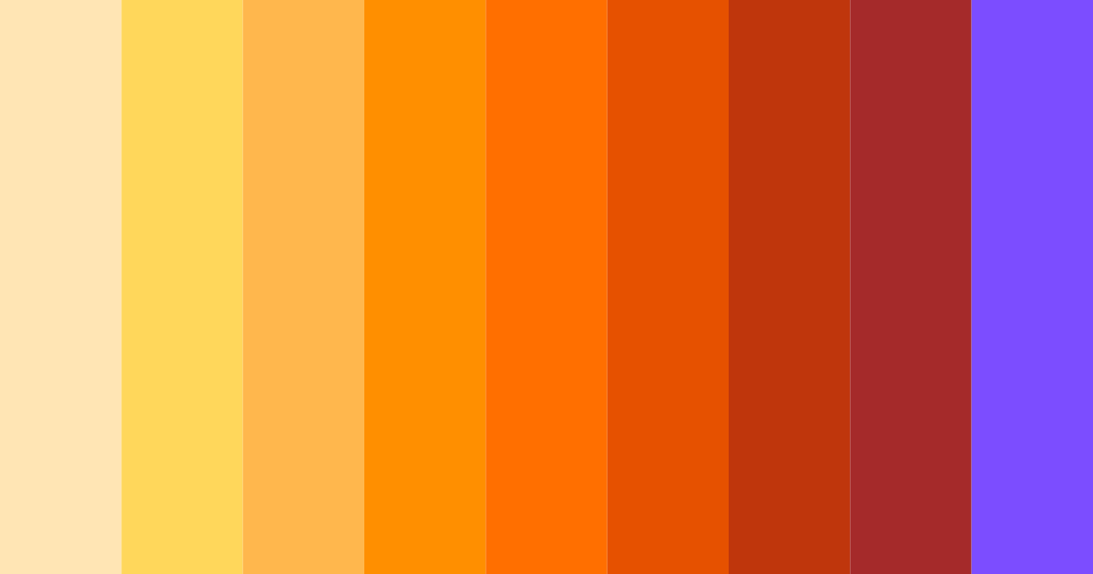 Download sunset serenade color palette PNG image (landscape)