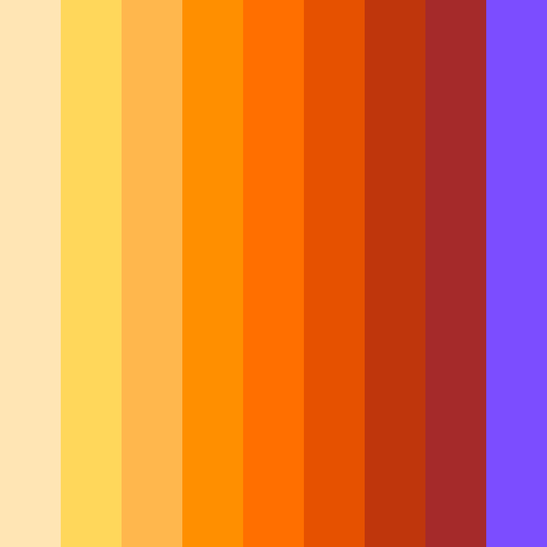 Download sunset serenade color palette PNG image (square)