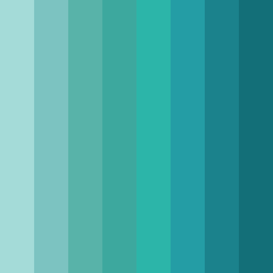 Download tropical teal serenity color palette PNG image (square)