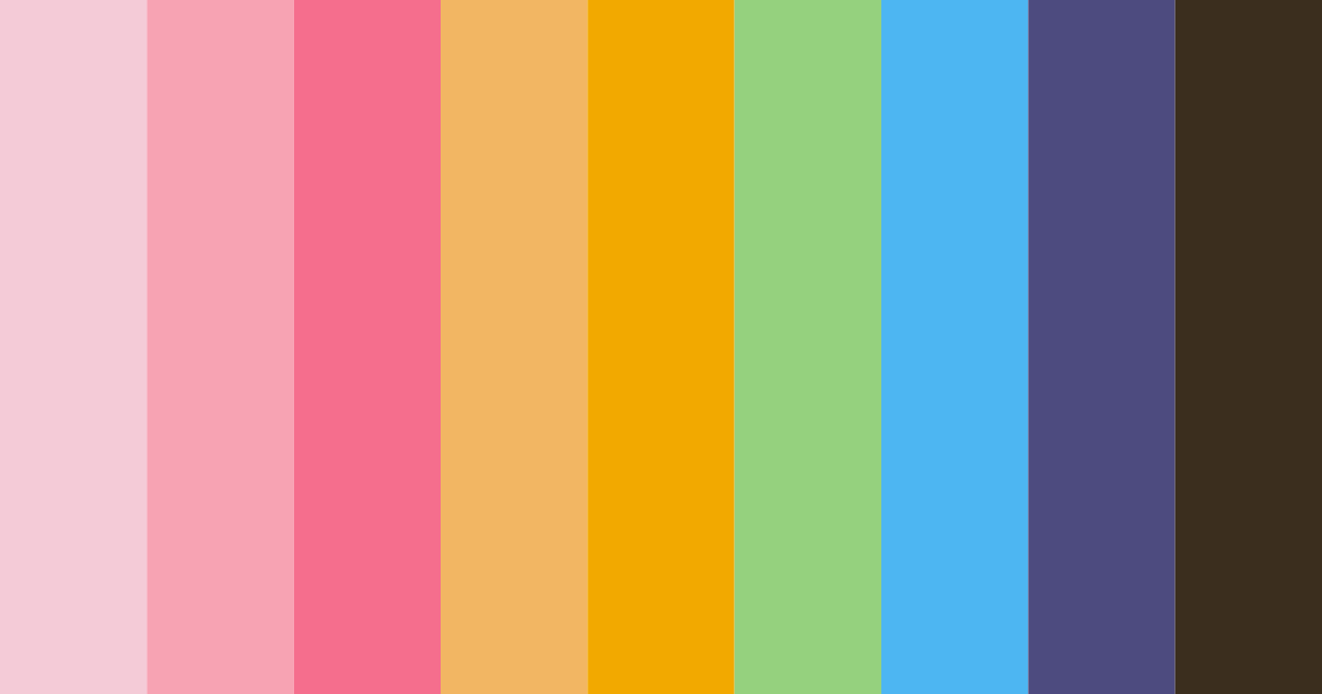 Download vibrant rainbow color palette PNG image (landscape)