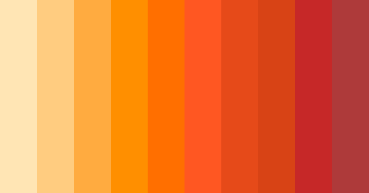 Download bright orange color palette PNG image (landscape)