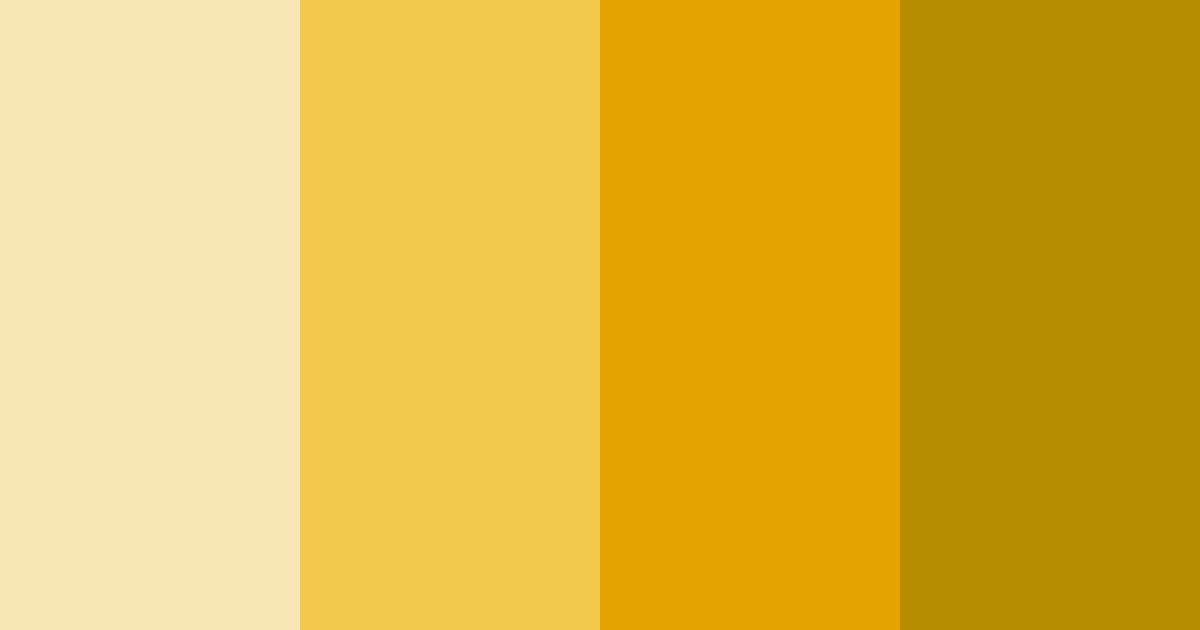 Download shades of yellow color palette PNG image (landscape)